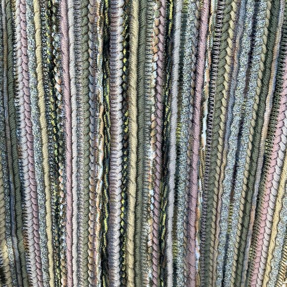 VTG Tundra Canada Sweater Women's sz L Stripe 3D Knit Cosby Coogi Biggie Hip Hop - Picture 6 of 11